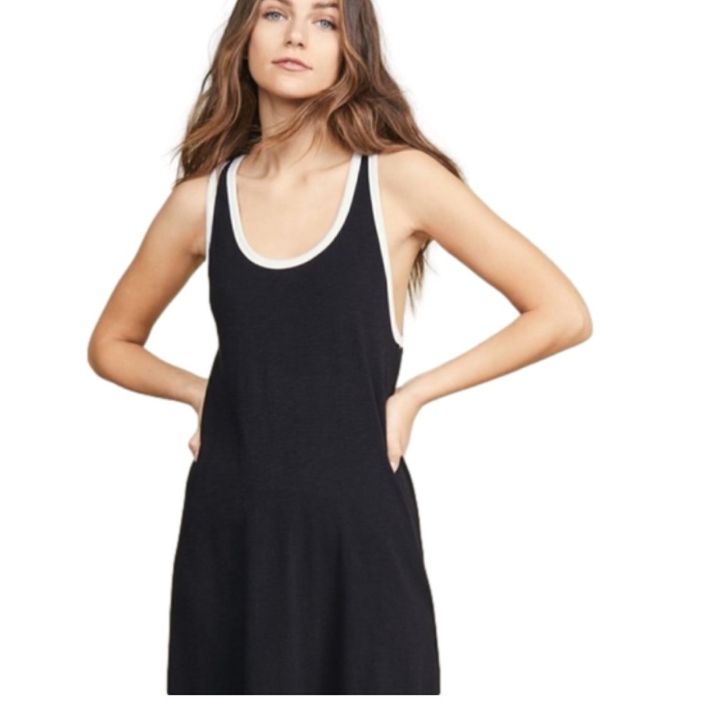 Sundry Ringer Side Slit Jersey Racerback Maxi Dress Size 1 (small) - Picture 2 of 6